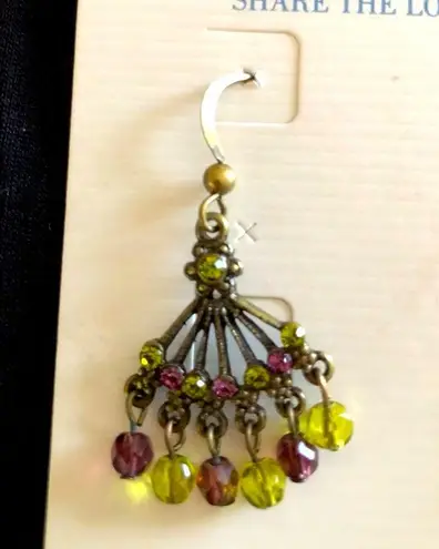 Lia Sophia dangling earrings -new in original box and on card