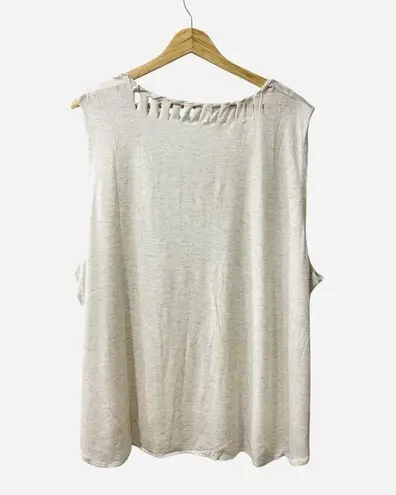 Shape Active Women’s Beige Tank Top Plus Size 2X Scoop Neck Moisture Wicking NWT