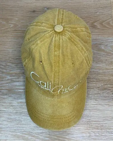 Cali Girl Mustard Yellow Adjustable Strapback Hat