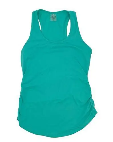 Calia by Carie Underwood Flow Ruched Sides Racerback Tank Sea Glass Green XS