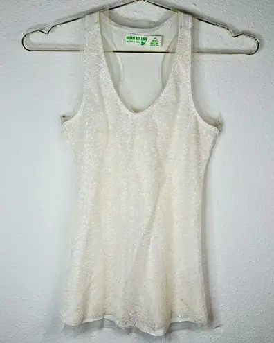 Selena Gomez Dream Out Loud by White Sequined Top Size Medium Work to Weekend