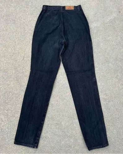 80s 90s Rockies Black High Waist Wedgie Fit Bareback Cowgirl Western Jeans Size 27