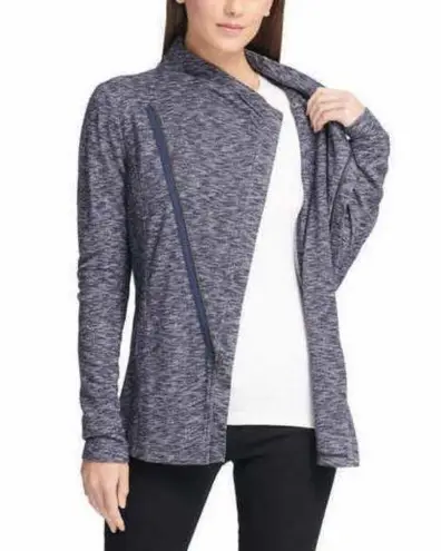 G.H. Bass &Co. GH Bass & Co. Navy Asymmetrical Zip Up Cardigan