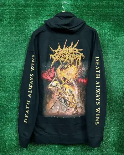 Cattle Decapitation Death Atlas Death Metal Band Zip-Up Hoodie Size Extra Large