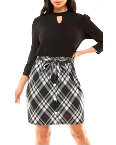 Adrienne Vittadini black and white dress, size XL