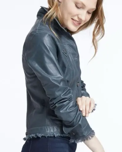 Jakett JKT NYC Alexa Jean Burnished Grey Leather Jacket Size M Gray Size M