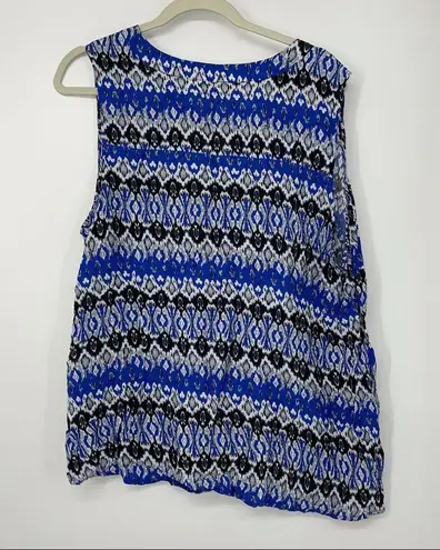 Kenar WOMAN BLUE & BLACK ABSTRACT DESIGN TANK 1X