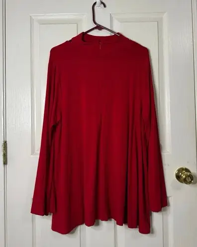 Jessica London Women's Plus Size Mob Wife Cut Out High Neck Crepe Top 3/4 Sleeve size 14/16