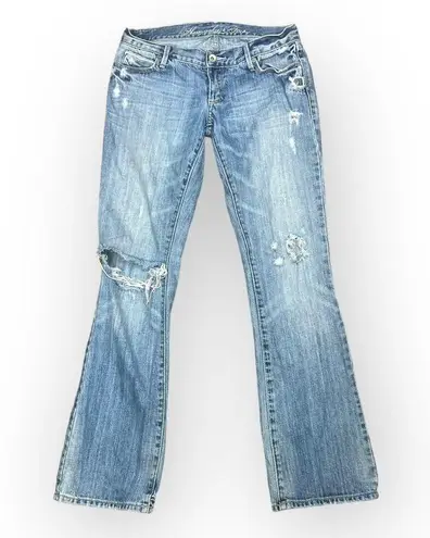 Abercrombie & Fitch  Y2K Vintage Low Rise Boot Cut Jeans Distressed