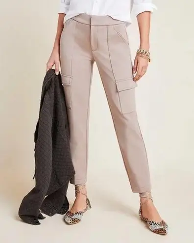 Anthropologie Pants Womens 8 Taupe Essential Slim Knit Cargo Office Work Capsule