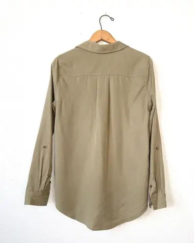 Holding Horses x Anthropologie Green Celina Utility Wrap Blouse Size 2