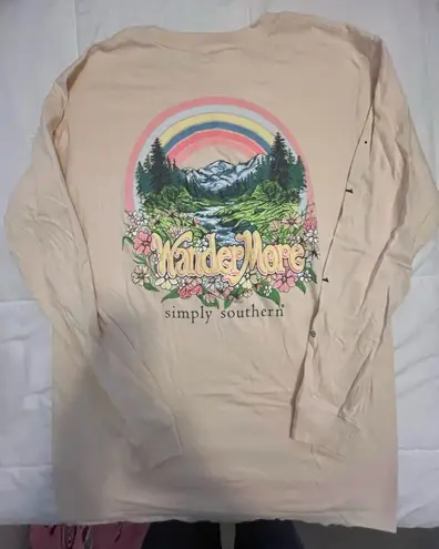 Simply Southern  “Wander More” Size Large. Tan thumbnail 1