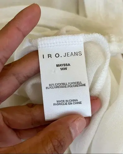 IRO Jeans Mayssa Chain Link Tee in White Medium