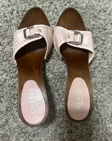 Guess pink vintage heels