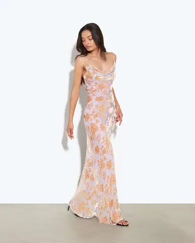 Rat & Boa NEW WITHOUT TAGS - Athena Dress in Small Purple and Fold silk gown