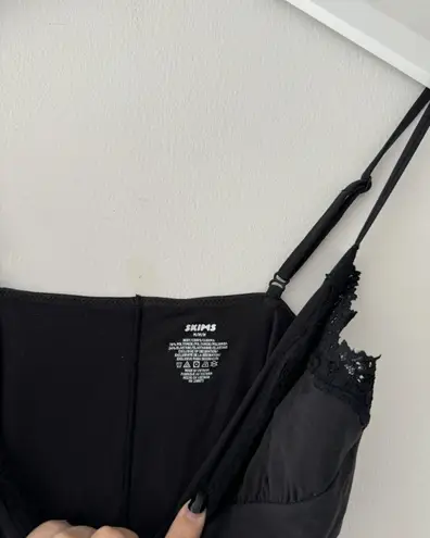 SKIMS Black Fits Everyone Lace Triangle Onesie