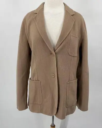 Talbots  Wool Jacket Single Breasted Button Down Patch Pockets Brown Womens 16