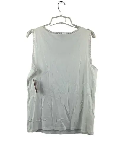 JM Collection Women's Plain White Tank Top