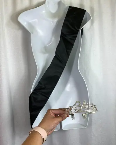 34 & Fabulous Birthday Sashe & Tiara Black