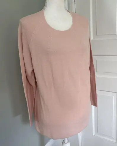 MM. LAFLEUR Pink Tencel Blend Long Sleeve Pullover Sweater Size Medium