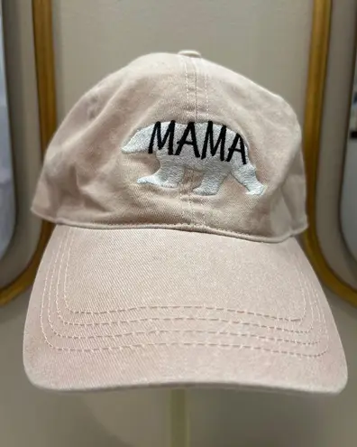 David and Young Mama Bear Embroidered Baseball Cap Pink Cotton One Size