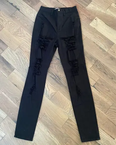 Aphrodite Black Distressed Jeans Size 13