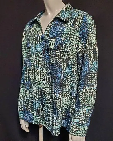 Studio Works Studio Work Blue & Black Button Down Shirt (L)