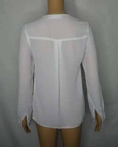 Missguided  White Lace Up Long Sleeve Blouse Top 2