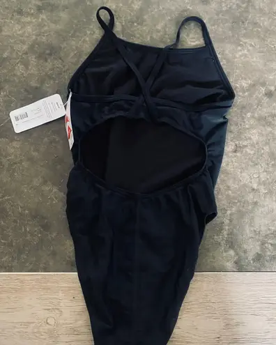 Sporti HydroLast Solid Thin Strap Swimsuit Black