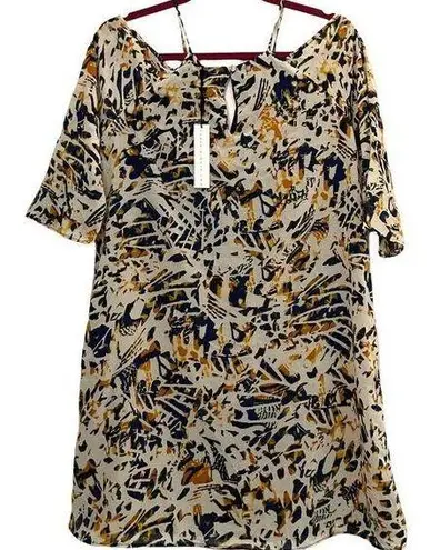 Three Eighty Two NWT  Dress Abstract Cold Shoulders