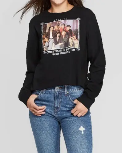 Ripple Junction NEW FRIENDS Juniors Sweatshirt size M Black