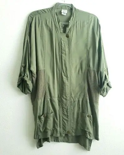 XCVI Mind Set By Zipper Blouse With Pockets