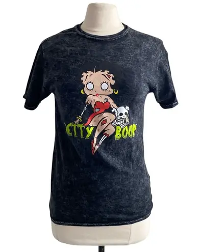 Betty Boop T Shirt Womens Sz Small Black Halloween Zombie