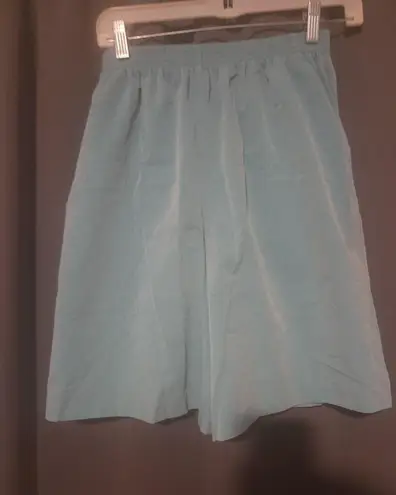 Alfred Dunner Teal Blue Shorts, Women's Size 8 Petite, Classic Vintage Apparel