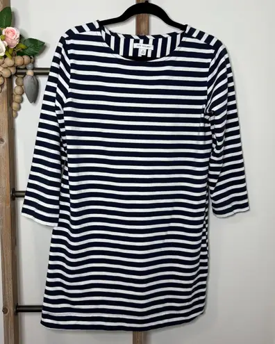 Free Assembly 3/4 Sleeve Tunic Striped Size Medium Black