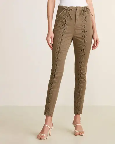 A.L.C. Kingsley High-Waist Lace-Up Skinny Pants