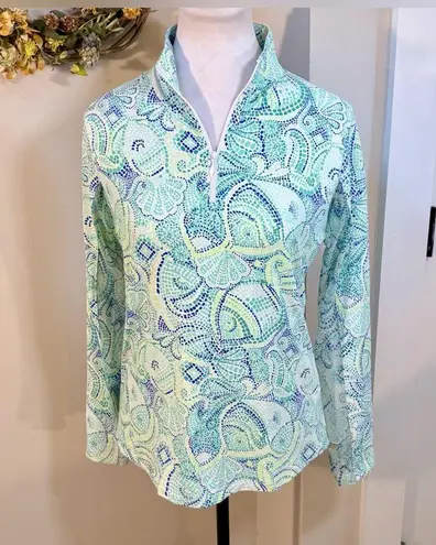 IBKUL Mariel Long Sleeve 1/4 Zip Turquoise
Multi Mosaic Shirt Golf UPF 50+ S🧡 Green