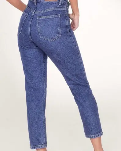 Nasty Gal Organic Denim High Waisted Mom Jeans Medium Wash Ankle SZ 10 NWT