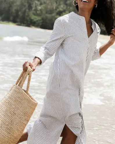 Jenni Kayne Capri Caftan Dress in Navy Stripe Size S LIKE NEW