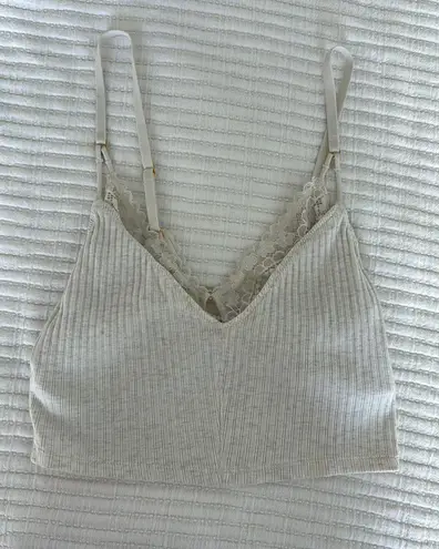 Aerie Cream Lace Tank