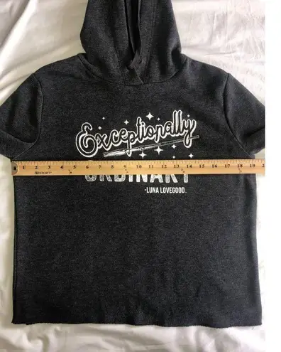 Harry Potter Luna Lovegood Size S Hoodie Gray Exceptionally Ordinary Long Sleeve