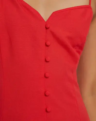 Intermix Linette spaghetti strap sweetheart neckline Midi Dress