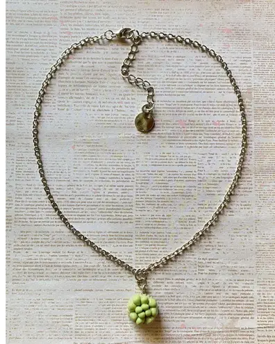 Handmade ceramic Succulent boho funky Kawaii fairy unique necklace/choker🌵🌞💚