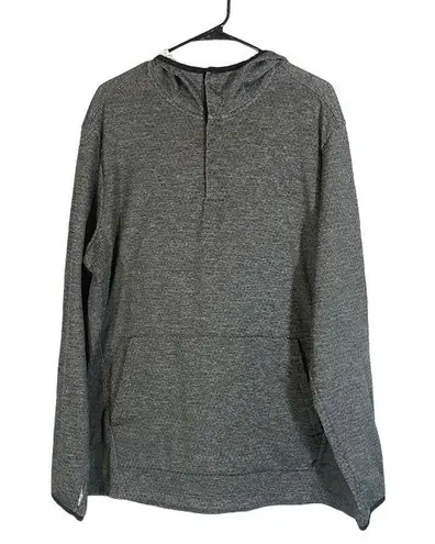 Mountain Hardwear Mountain Hard Wear Gray Hooded Pullover Quarter Zip Sweatshirt Women Sz XXL