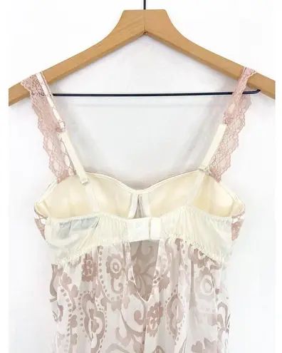 Apt. 9 Women's Sheer Floral Chemise with Built in Bra Lingerie Size Small Sexy