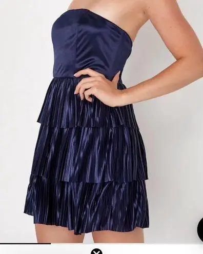 Lulu's Midnight Blue/ navy Strapless Dress Blue Size M