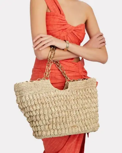 Cult Gaia ππ Naima Tote Bag Woven Raffia ~ Off White NWT