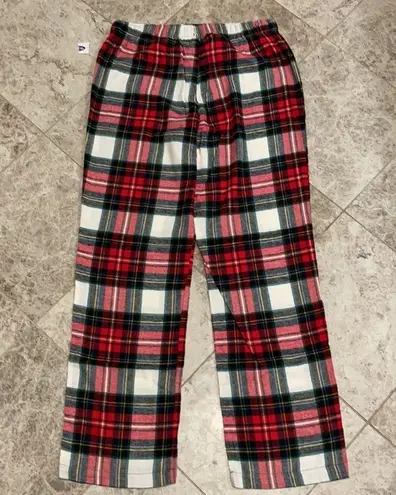 Old Navy Flannel White Tartan Plaid Pajama PJ Pant