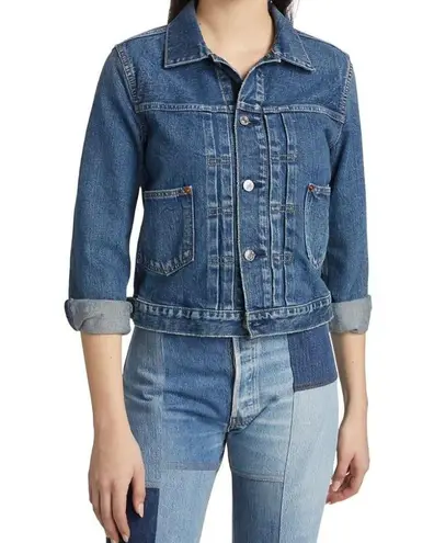 RE/DONE $365 NWT 60s STONED SHRUNKEN DENIM JACKET SZ SMALL