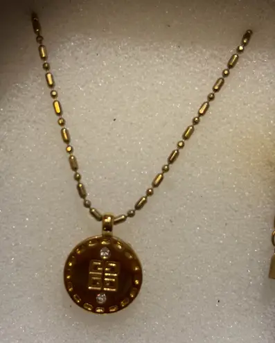 Givenchy beaded gold tone necklace